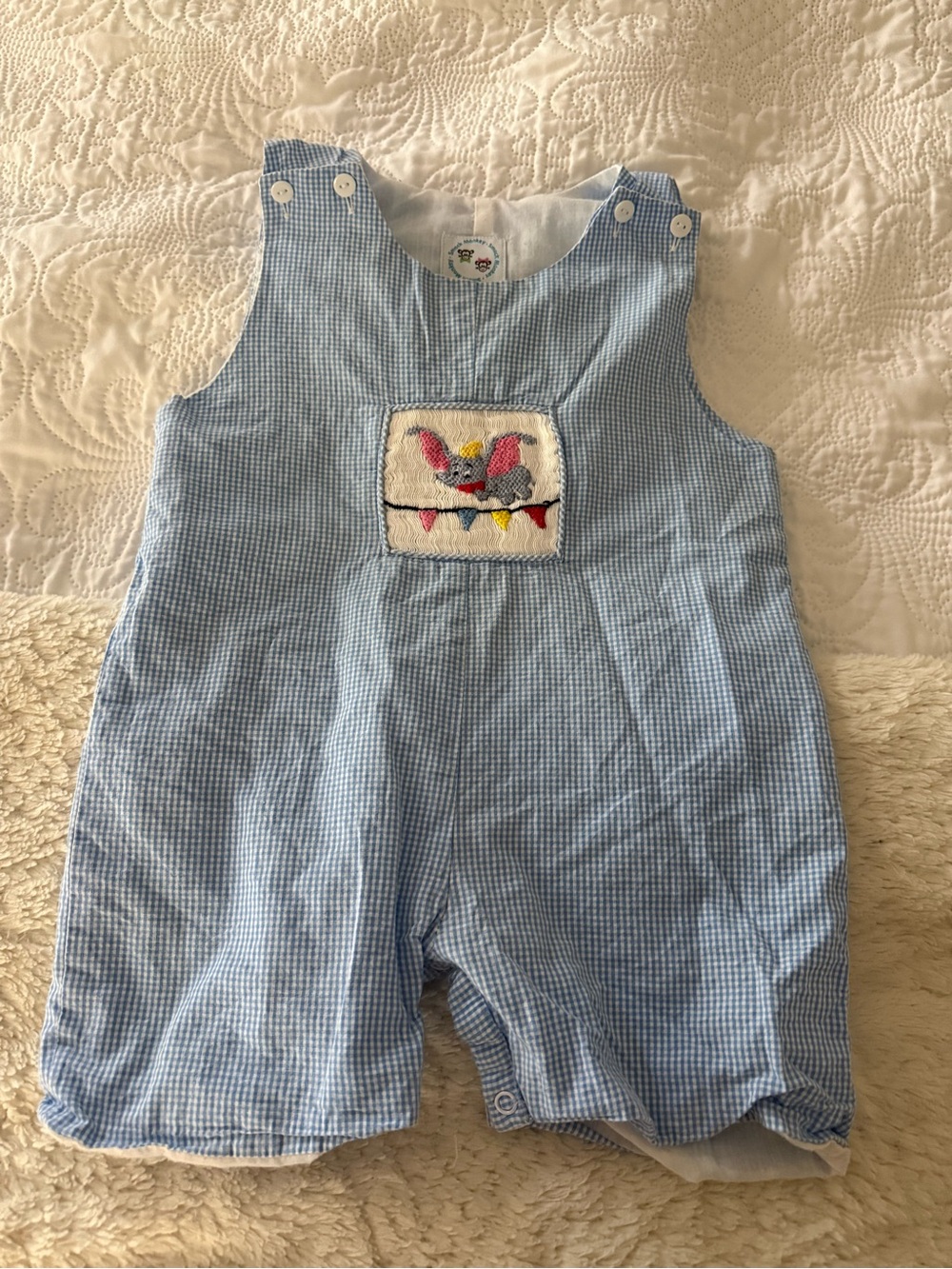 Smock Monkey 2T Dumbo Gingham Romper